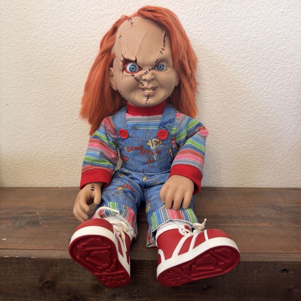 Good Guys Chucky Doll 24” Child’s Play Spencer’s Life Size Scarred Face Works
